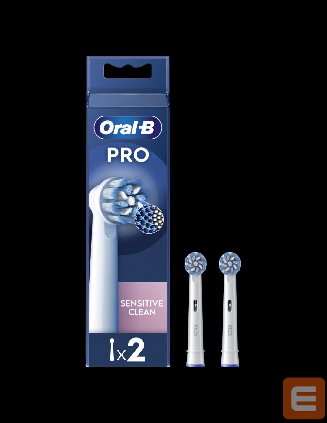 Зубная щётка Oral-B | Replaceable toothbrush heads | EB60X-2 Sensitive Clean Pro | Heads | For adults | Number of brush heads included 2 | White