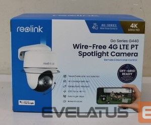Веб камера Reolink  SALE OUT.  Go Series G440 4K 4G LTE Wire Free Camera, White, DAMAGED PACKAGING | 4K 4G LTE Wire Free Camera | Go Series G440 | Dome | 8 MP | Fixed | IP64 | H.265 | MicroSD (Max. 128GB) | DAMAGED PACKAGING 