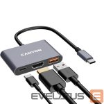 Переходник Canyon  CANYON hub DS-4 3in1 USB-C Grey 