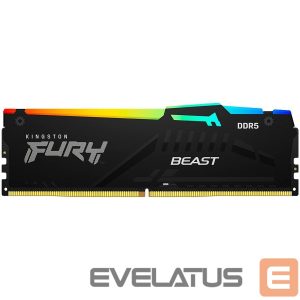 Оперативная память DDR4 Kingston  Kingston DRAM 16GB 6000MT/s DDR5 CL36 DIMM (Kit of 2) FURY Beast RGB EXPO 