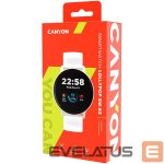 Умные часы Canyon  CANYON Lollypop SW-63, Smart watch, 1.3inches IPS full touch screen, Round watch, IP68 waterproof, multi-sport mode, BT5.0, compatibility with iOS and android, Silver white, Host: 25.2*42.5*10.7mm, Strap: 20*250mm, 45g 