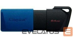 Флеш-накопитель Kingston  USB 3.2 Flash Drive DataTraveler Exodia M 64 GB, USB 3.2, Black/Blue 