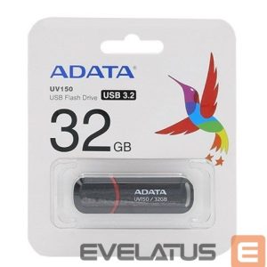 Флеш-накопитель ADATA  MEMORY DRIVE FLASH USB3.1 32GB/BLACK AUV150-32G-RBK 