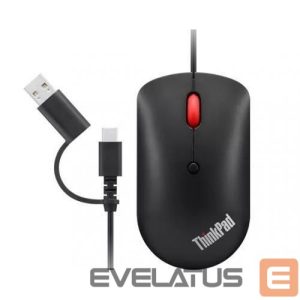 Компьютерная мышь Lenovo  ThinkPad USB-C Wired Compact Mouse Raven black, USB-C 