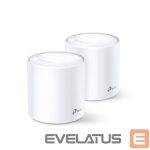 Роутер TP-Link  AX3000 Whole Home Mesh Wi-Fi 6 System Deco X60 (2-pack) 802.11ax, 2402+574 Mbit/s, 10/100/1000 Mbit/s, Ethernet LAN (RJ-45) ports 2, Mesh Support Yes, MU-MiMO Yes, Antenna type 4xInternal per Deco uni 