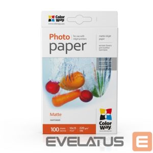 Офисные принадлежности ColorWay  PM2201004R Matte Photo Paper, White, 10 x 15 cm, 220 g/m² 