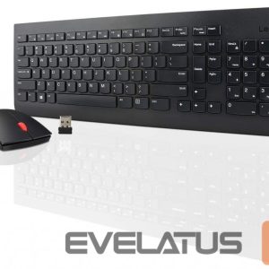Компьютерная клавиатура Lenovo  Wireless Combo Keyboard & Mouse 510 2.4 GHz Wireless via Nano USB, Keyboard layout English, Black 