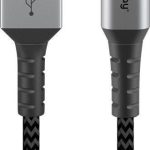 Кабель Goobay  USB-C to USB-A Textile Cable with Metal Plugs 
