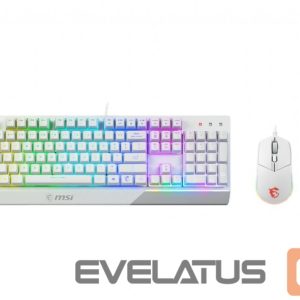 Компьютерная клавиатура MSI  KEYBOARD +MOUSE/VIGOR GK30 COMBO WHITE US 