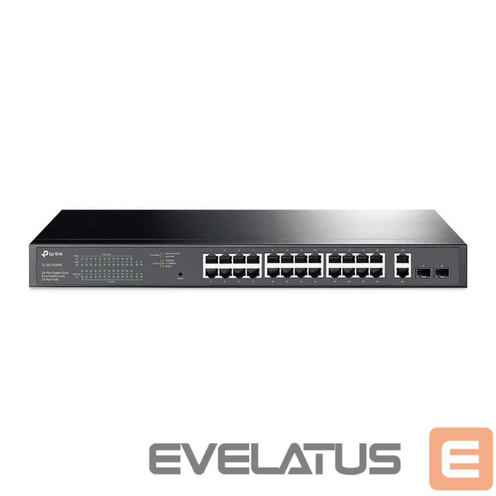 Коммутатор TP-Link Switch||TL-SG1428PE|Desktop/pedestal|28x10Base-T / 100Base-TX / 1000Base-T|PoE+ ports 24|250 Watts|TL-SG1428PE