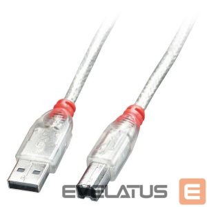 Кабель LINDY  CABLE USB2 A-B 2M/TRANSPARENT 41753 