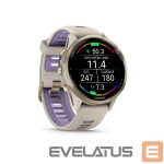 Умные часы Garmin  Forerunner 970, Soft Gold Titanium with French Grey Case and French Grey/Translucent Indigo Band