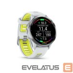 Умные часы Garmin  Forerunner 970, Titanium with Whitestone Case and Whitestone/Translucent Amp Yellow Band 