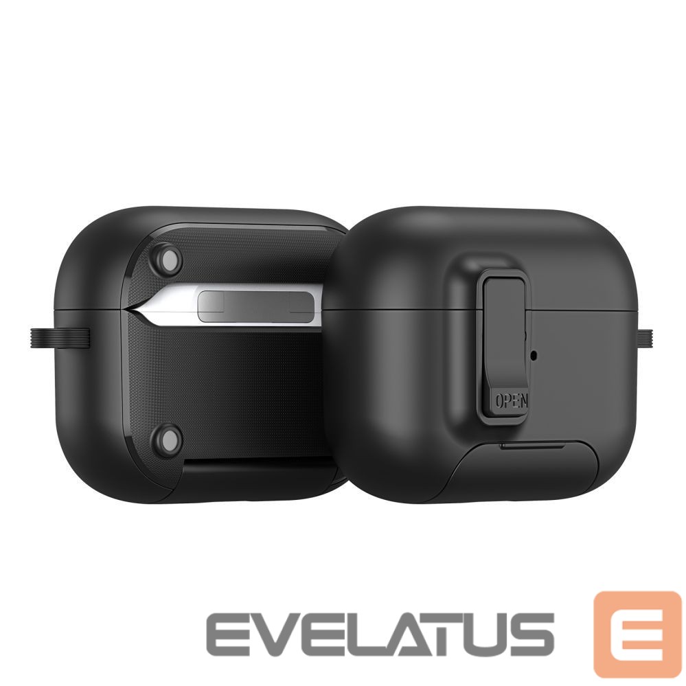Чехол для наушников Dux Ducis Apple AirPods Pro 3 PECQ Series PC+TPU Cover with Hook Black