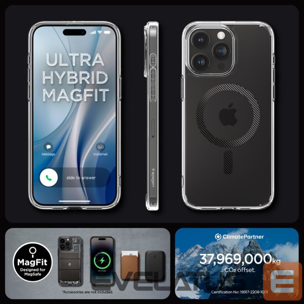 Другие товары Spigen Spigen Ultra Hybrid Mag Case with MagSafe for iPhone 15 Pro - Gray