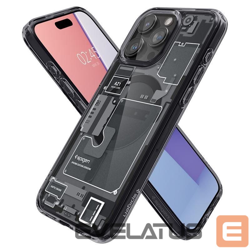 Другие товары Spigen Spigen Ultra Hybrid Mag Case with MagSafe for iPhone 15 Pro - Dark Gray (Zero One Pattern)