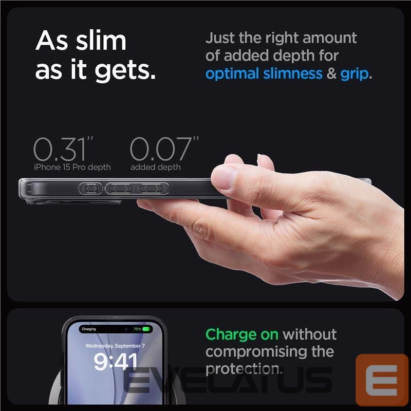 Другие товары Spigen Spigen Ultra Hybrid Mag Case with MagSafe for iPhone 15 Pro - Dark Gray (Zero One Pattern)
