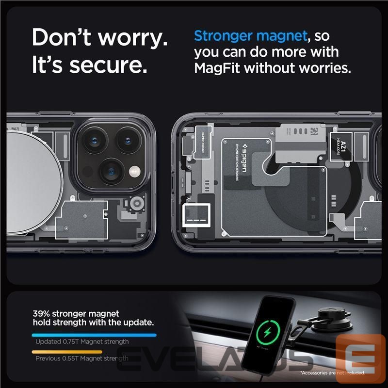 Другие товары Spigen Spigen Ultra Hybrid Mag Case with MagSafe for iPhone 15 Pro - Dark Gray (Zero One Pattern)