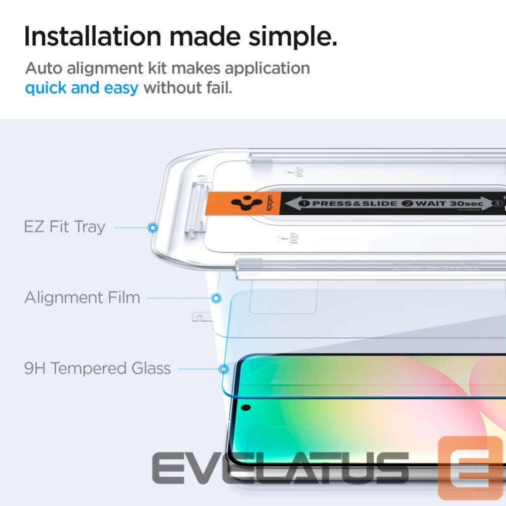 Другие товары Spigen Spigen Glas.tR EZ Fit Tempered Glass for Samsung Galaxy S24 FE (2 pcs.)