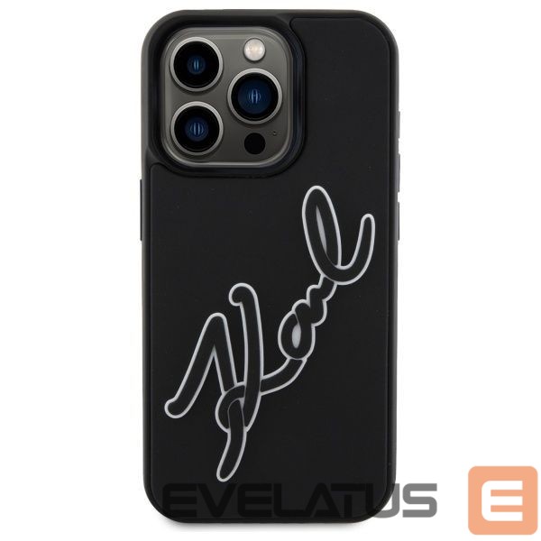 Другие товары Karl Lagerfeld Karl Lagerfeld 3D Rubber Signature Case for iPhone 15 Pro - Black