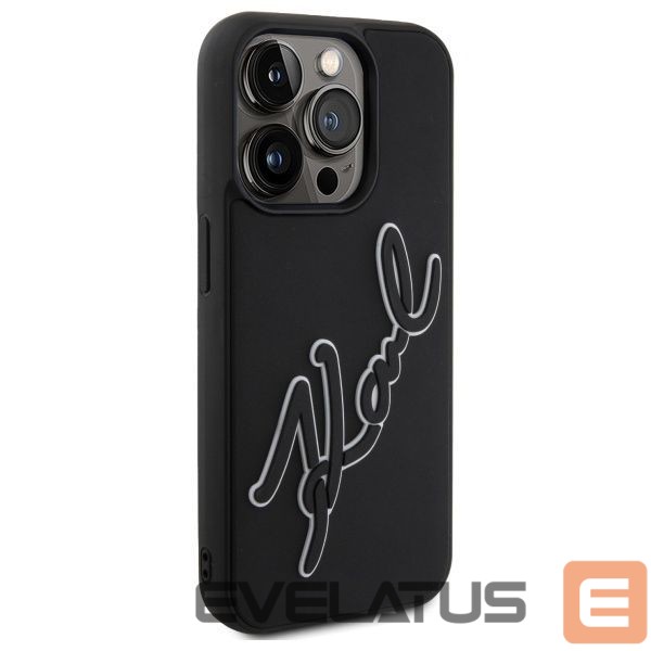 Другие товары Karl Lagerfeld Karl Lagerfeld 3D Rubber Signature Case for iPhone 15 Pro Max - Black