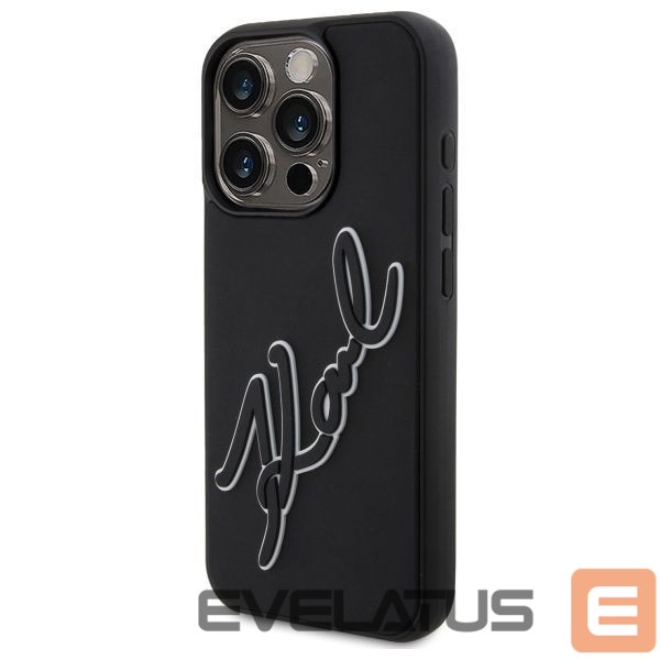 Другие товары Karl Lagerfeld Karl Lagerfeld 3D Rubber Signature Case for iPhone 15 Pro Max - Black