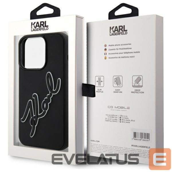Другие товары Karl Lagerfeld Karl Lagerfeld 3D Rubber Signature Case for iPhone 15 Pro Max - Black