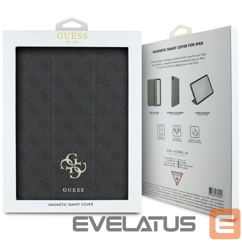 Другие товары Guess Guess GUFC13RM24PS4SGK iPad Air 13" 2024 black/black Magnetic 4G Big Logo