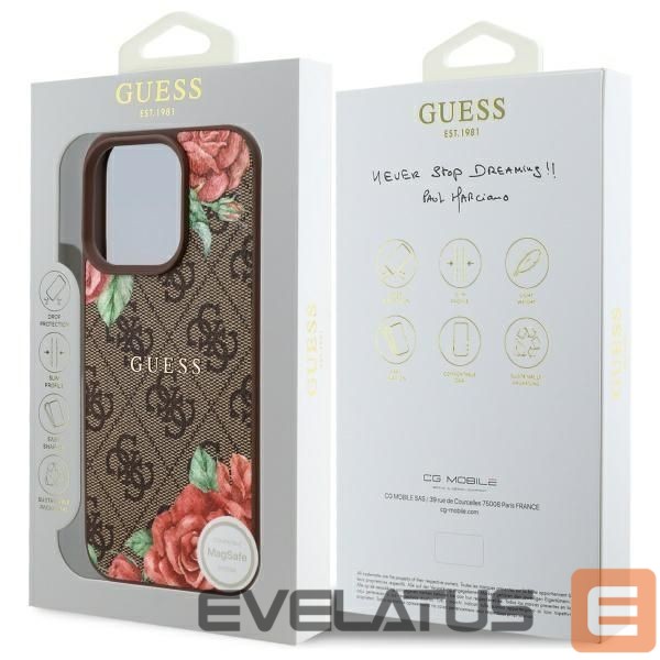 Другие товары Guess Guess GUHMP16LP4ROPEMCW iPhone 16 Pro 6.3" brown/brown hardcase 4G Flowers Print MagSafe