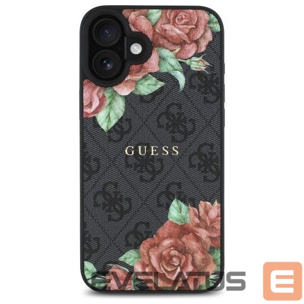 Другие товары Guess Guess GUHMP16SP4ROPEMCK iPhone 16 6.1" black/black hardcase 4G Flowers Print MagSafe