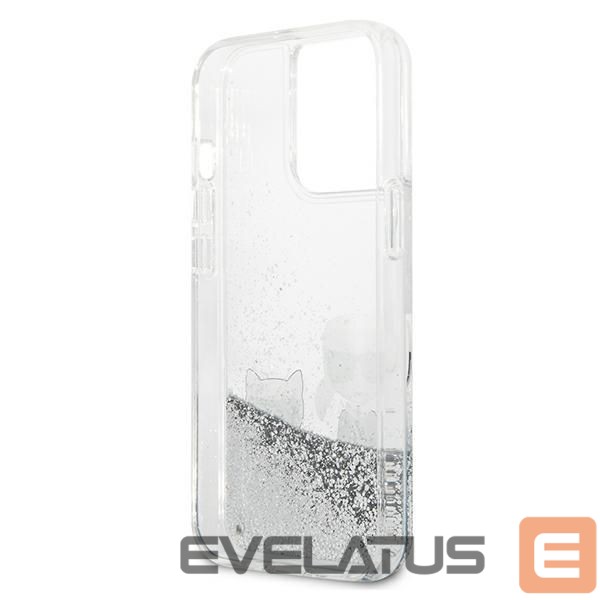 Другие товары Karl Lagerfeld Karl Lagerfeld Liquid Glitter Karl&Choupette case for iPhone 13 Pro / 13 6.1" - silver