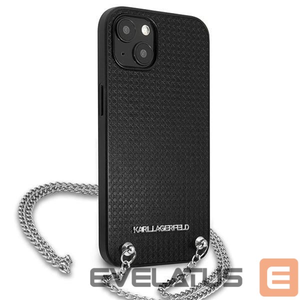 Другие товары Karl Lagerfeld Karl Lagerfeld Leather Textured and Chain Case for iPhone 13 / 14 / 15 6.1" - Black