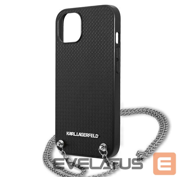 Другие товары Karl Lagerfeld Karl Lagerfeld Leather Textured and Chain Case for iPhone 13 / 14 / 15 6.1" - Black