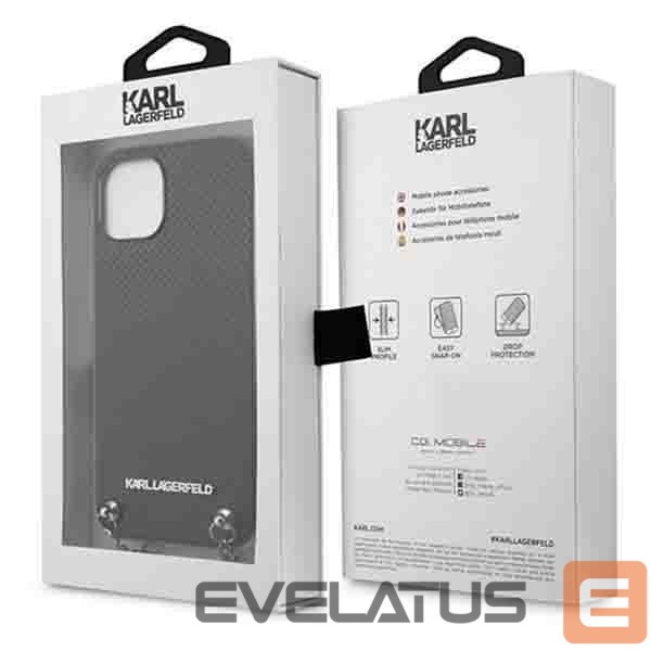 Другие товары Karl Lagerfeld Karl Lagerfeld Leather Textured and Chain Case for iPhone 13 / 14 / 15 6.1" - Black
