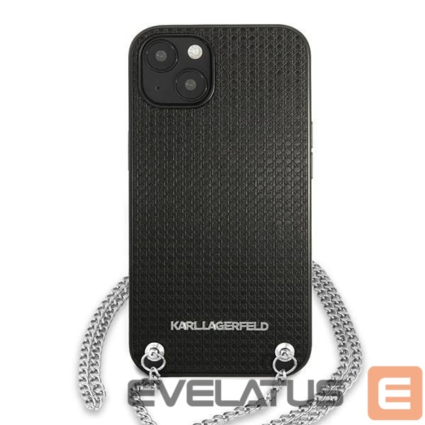Другие товары Karl Lagerfeld Karl Lagerfeld Leather Textured and Chain Case for iPhone 13 / 14 / 15 6.1" - Black
