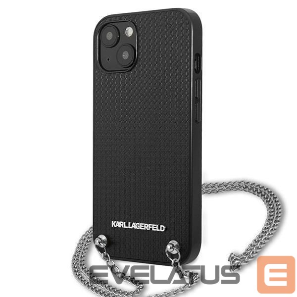 Другие товары Karl Lagerfeld Karl Lagerfeld Leather Textured and Chain Case for iPhone 13 / 14 / 15 6.1" - Black