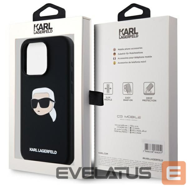 Другие товары Karl Lagerfeld Karl Lagerfeld KLHMP15LSKHPPLK iPhone 15 Pro 6.1" black/black hardcase Silicone Karl Head Print MagSafe
