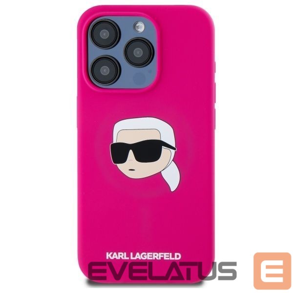 Другие товары Karl Lagerfeld Karl Lagerfeld KLHMP15XSKHPPLF iPhone 15 Pro Max 6.7" fuchsia/fuschia hardcase Silicone Karl Head Print MagSafe