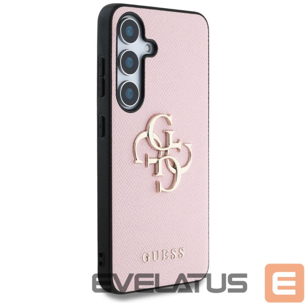 Другие товары Guess Guess Grained Big 4G Logo Small Classic Logo case for Samsung Galaxy S25 Plus pink