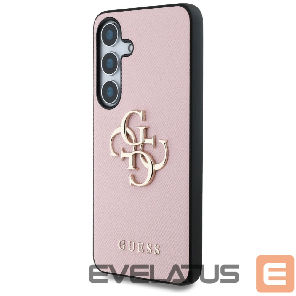 Другие товары Guess Guess Grained Big 4G Logo Small Classic Logo case for Samsung Galaxy S25 Plus pink