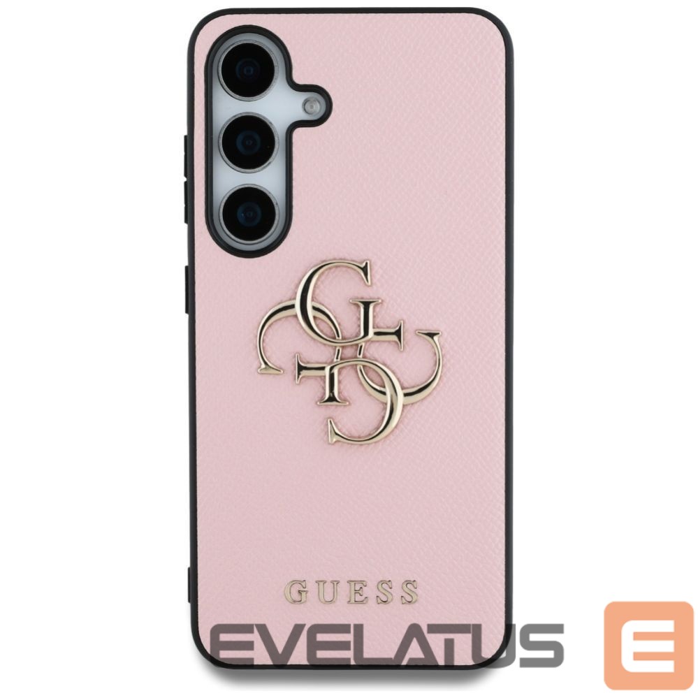 Другие товары Guess Guess Grained Big 4G Logo Small Classic Logo case for Samsung Galaxy S25 Plus pink