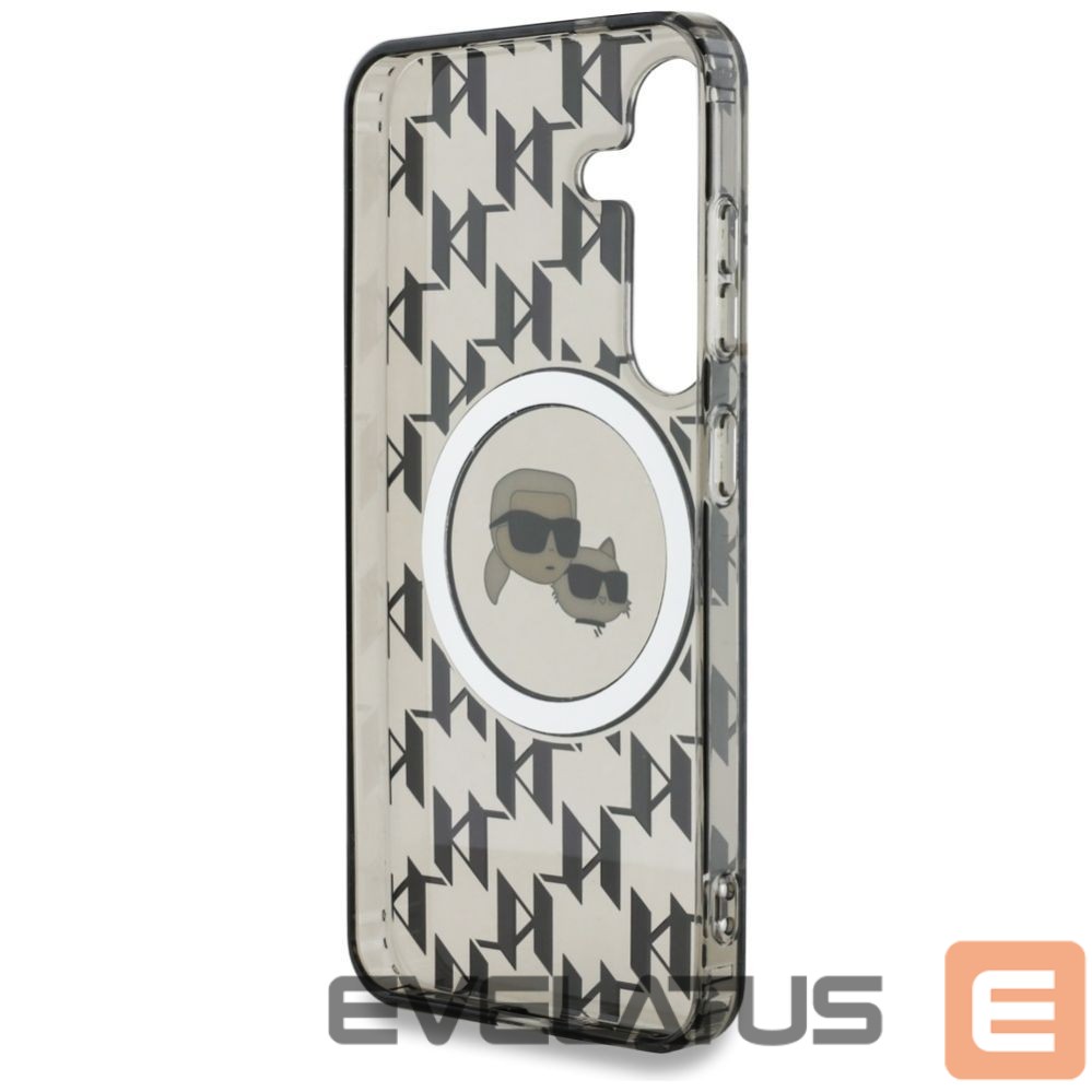 Другие товары Karl Lagerfeld Case Karl Lagerfeld Button Karl&Choupette Heads On KL Pattern MagSafe Samsung Galaxy S25 black