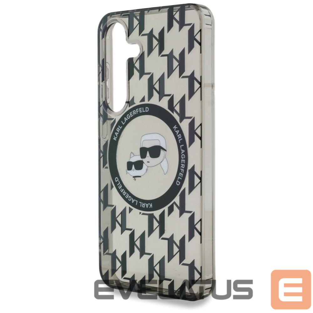Другие товары Karl Lagerfeld Case Karl Lagerfeld Button Karl&Choupette Heads On KL Pattern MagSafe Samsung Galaxy S25 black