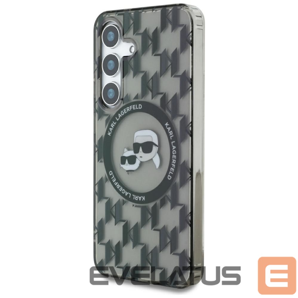Другие товары Karl Lagerfeld Case Karl Lagerfeld Button Karl&Choupette Heads On KL Pattern MagSafe Samsung Galaxy S25 black