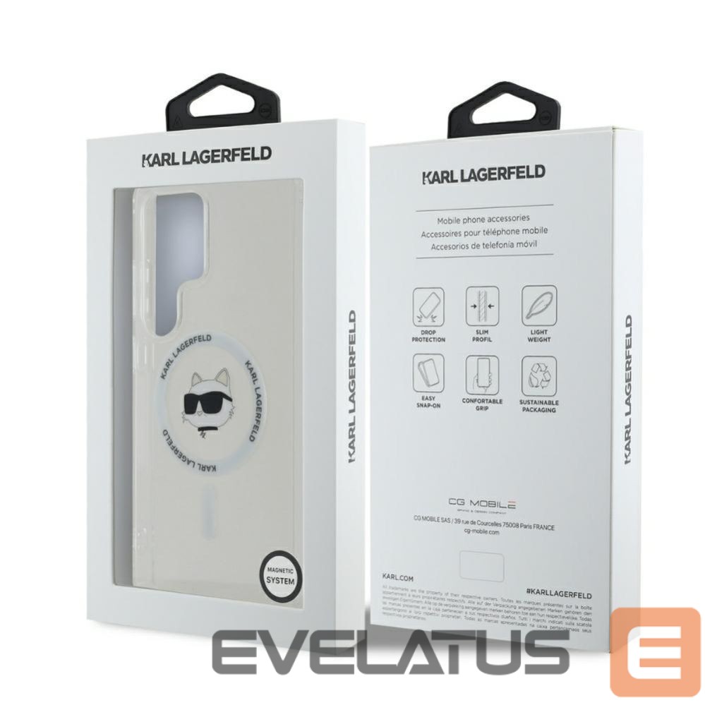 Другие товары Karl Lagerfeld Case Karl Lagerfeld Button Choupette Head Printed Logo MagSafe Samsung Galaxy S25 Ultra white