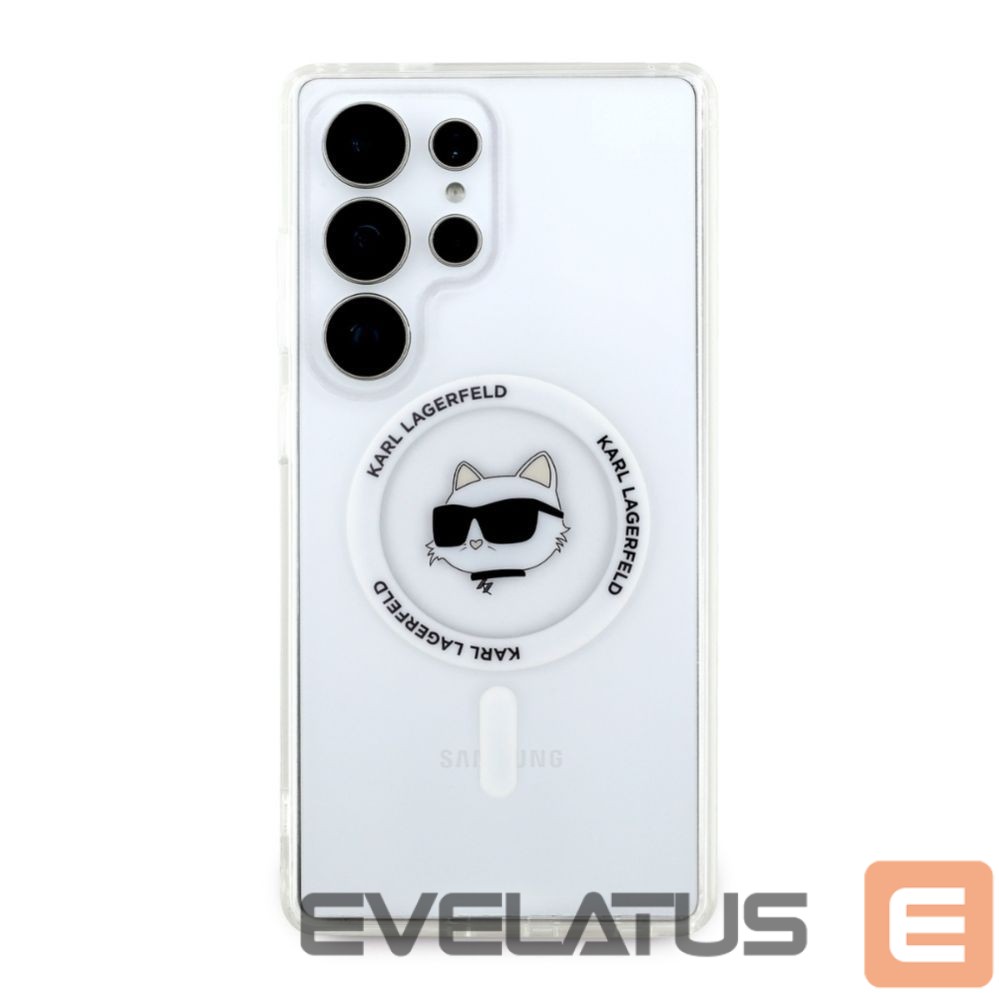 Другие товары Karl Lagerfeld Case Karl Lagerfeld Button Choupette Head Printed Logo MagSafe Samsung Galaxy S25 Ultra white