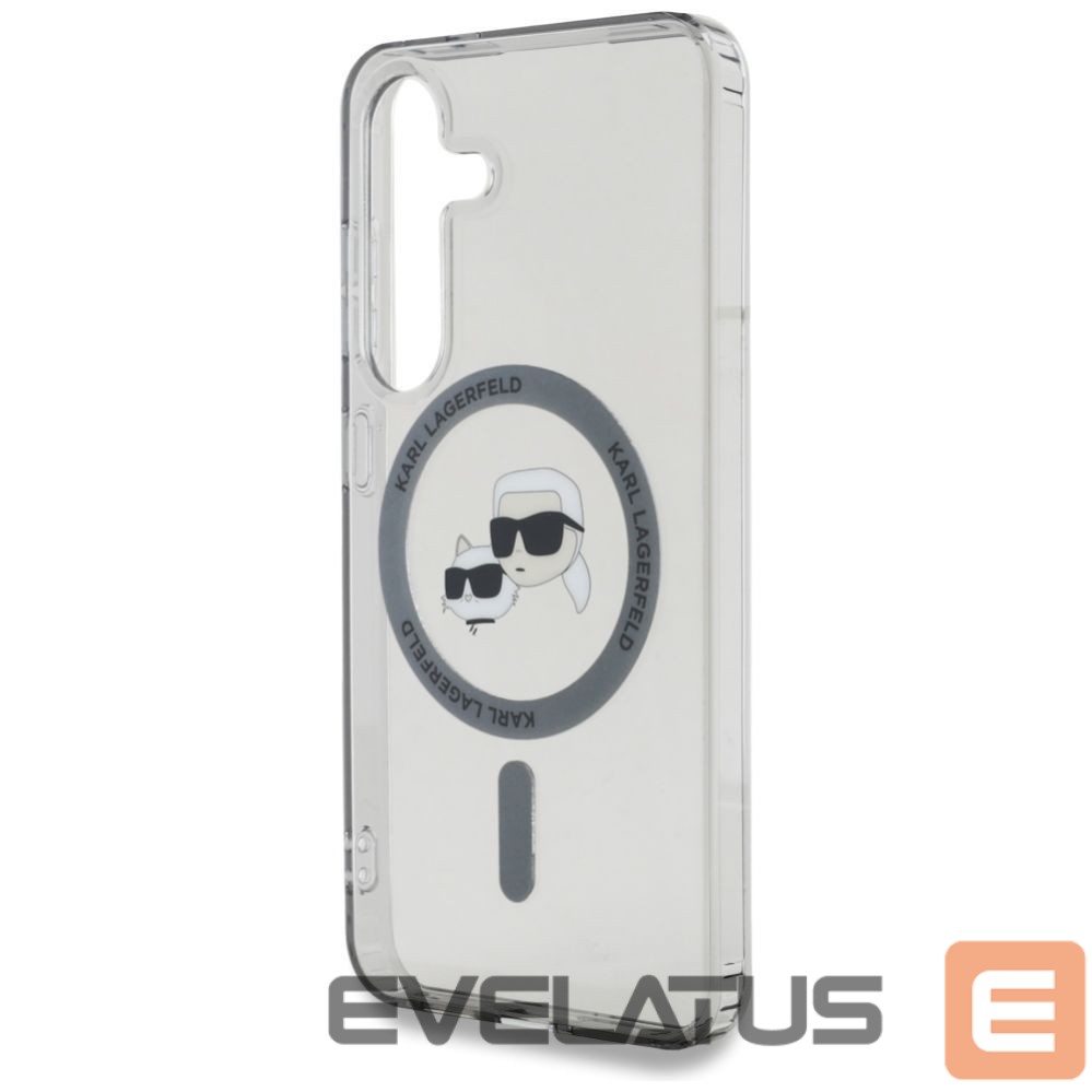 Другие товары Karl Lagerfeld Karl Lagerfeld Button Karl & Choupette Heads Printed Logo MagSafe Samsung Galaxy S25 case black