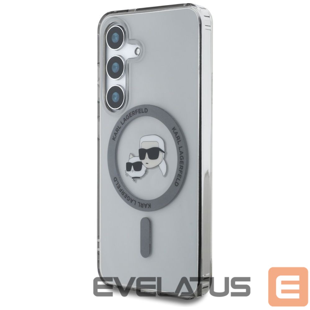 Другие товары Karl Lagerfeld Karl Lagerfeld Button Karl & Choupette Heads Printed Logo MagSafe Samsung Galaxy S25 case black