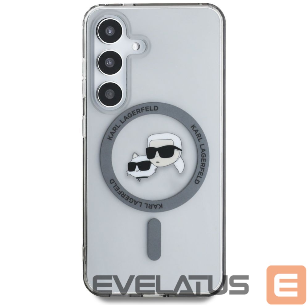 Другие товары Karl Lagerfeld Karl Lagerfeld Button Karl & Choupette Heads Printed Logo MagSafe Samsung Galaxy S25 case black