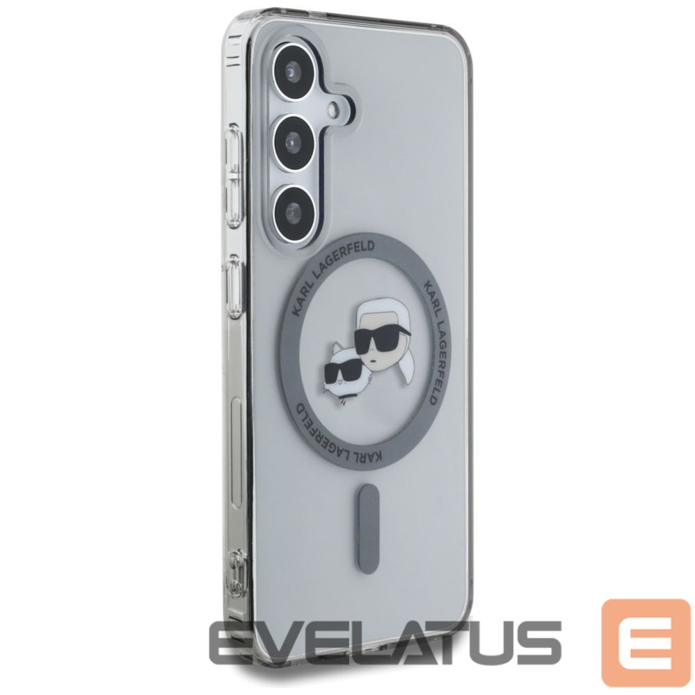 Другие товары Karl Lagerfeld Karl Lagerfeld Button Karl & Choupette Heads Printed Logo MagSafe Samsung Galaxy S25 case black